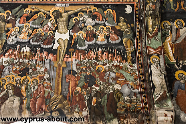 Распятие Христа. Роспись Кафедрального собора Иоанна Богослова в Никосии, Кипр