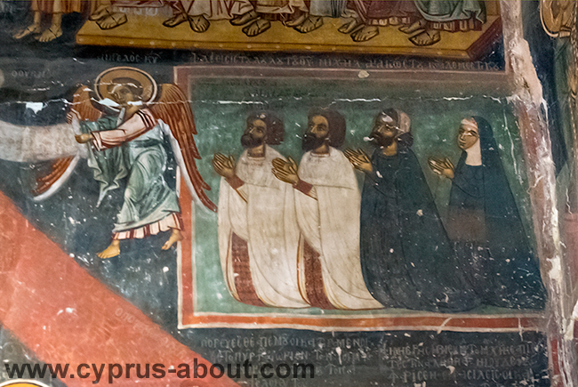 Фреска в нартексе монастыря св. Иоанна Лампадистиса. Калопанайотис, Кипр