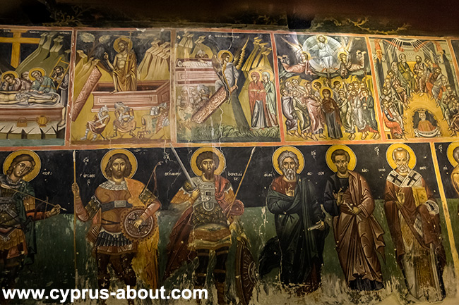 Роспись северной стены церкви Преображения Господня в Палехори, Кипр