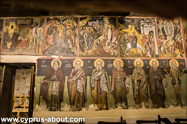 Роспись южной стены церкви Преображения Господня в Палехори, Кипр