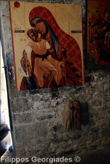Икона Панагия Киккотисса. Монастырь Panagia tou Sinti. Район Пафоса, Кипр
