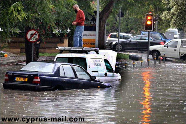 Наводнение в Лимассоле. Январь 2015. Кипр